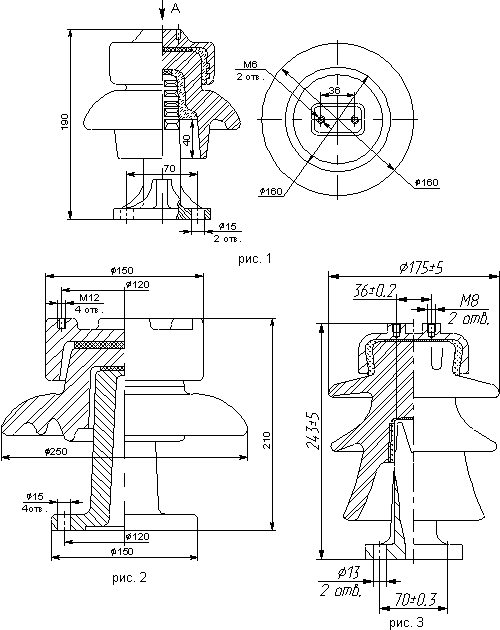 Изоляторы типа ОНШ 10; 15 кВ