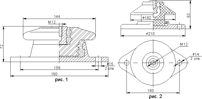 Изоляторы типа ИОов-1-750, ИО-3 кВ